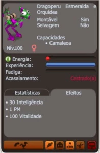 Montarias level 100 CAMALEOA (spiritia) - Dofus