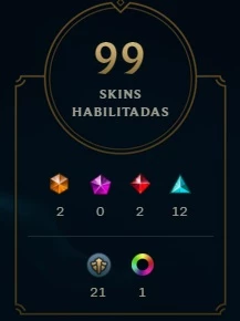 CONTA LOL 99 SKINS TODOS OS CHAMPIONS - League of Legends