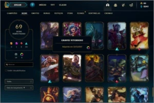 conta lol 130 champ 70 skins - League of Legends