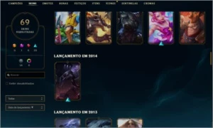 conta lol 130 champ 70 skins - League of Legends