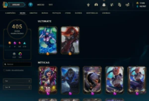 Conta LoL/MMR Mestre/Full Champs/Skins: 404/Ícones: 609 - League of Legends
