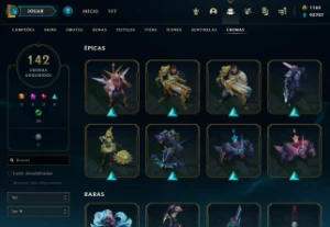 Conta LoL/MMR Mestre/Full Champs/Skins: 404/Ícones: 609 - League of Legends