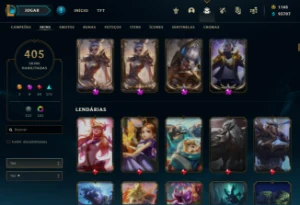 Conta LoL/MMR Mestre/Full Champs/Skins: 404/Ícones: 609 - League of Legends