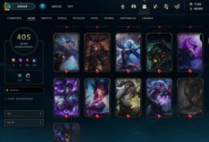 Conta LoL/MMR Mestre/Full Champs/Skins: 404/Ícones: 609 - League of Legends