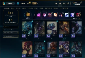 Platina 4 com TODOS os champs e 149 Skins ( Nivel 394 ) - League of Legends LOL