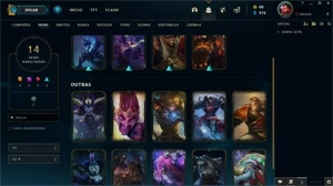Conta LOL Full prata 40champ 14 skin baratinha otima p/smurf - League of Legends