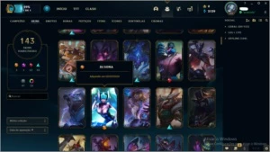 Conta LoL ícone de season 2, skins raras, mmr platina - League of Legends