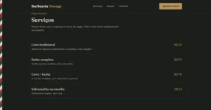 Template de Site para Barbearia — Design Vintage, Pronto pra - Sites, Lojas e Sistemas Prontos Sites e Scripts