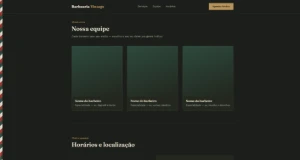 Template de Site para Barbearia — Design Vintage, Pronto pra - Sites, Lojas e Sistemas Prontos Sites e Scripts