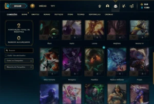 Ferro 1 com 26 Champs e 1 Skin - League of Legends LOL