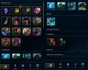 Conta Platina 2 131 Campeões 149 Skins Nível 197 - League of Legends LOL