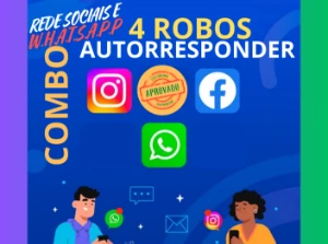 🚀4 ROBOS AUTORESPONDER - Rede Sociais E W.h.a.t.s.a.p.p🚀