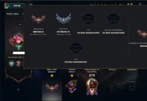 Bronze 2 com 135 Champs e 102 Skins ( Mais de 100 Jogos ) - League of Legends LOL