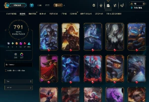 Conta lol com 791 skins Valor 6,324 Reais. - League of Legends