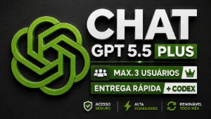 CHATGPT PLUS 5.5 ORIGINAL [+CODEX +GPTS +DEEP RES. +BRINDE]  - Assinaturas e Premium