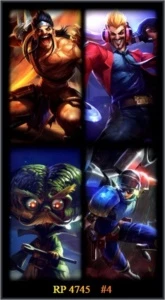 CONTA LEAGUE OF LEGENDS, PRATA E SKIN (BORDINHA) LOL