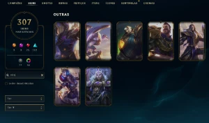 Conta do LoL Level 433 SEM ELO 307 skins - League of Legends