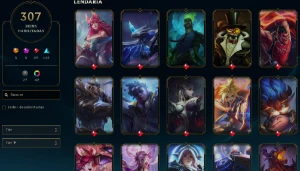 Conta do LoL Level 433 SEM ELO 307 skins - League of Legends