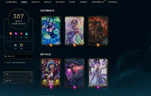 Conta do LoL Level 433 SEM ELO 307 skins - League of Legends