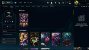 Conta league of legends avaliada em 1100 LOL