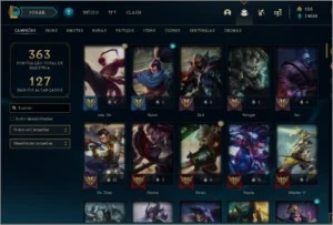 Conta antiga com 113 skins - League of Legends LOL