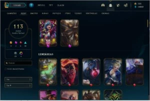 Conta antiga com 113 skins - League of Legends LOL