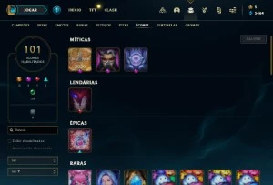 Conta de LOL - FULL ACESSO - Ouro 4 - C/ 89 Skins, 80 Champs - League of Legends