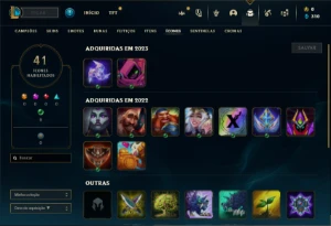 Conta Unranked com 27 Champs e 3 Skins + 4 Espólios - League of Legends LOL