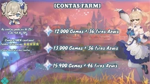 ⚡CONTAS FARM REROLL GENSHIN IMPACT ATE 165⚡