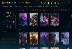 Bronze 1 com TODOS os Champs e 203 Skins +3 Prestigios - League of Legends LOL
