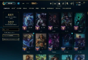 Bronze 1 com TODOS os Champs e 203 Skins +3 Prestigios - League of Legends LOL