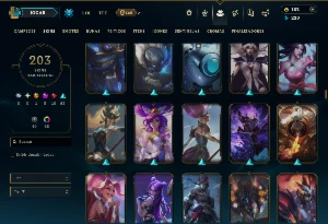 Bronze 1 com TODOS os Champs e 203 Skins +3 Prestigios - League of Legends LOL