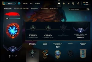 Conta League Of Legends + 150 skins MMR Diamond 1 LOL