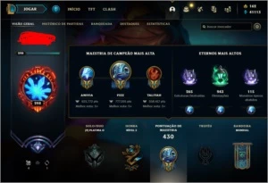 Conta League Of Legends + 150 skins MMR Diamond 1 LOL