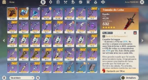 AR42 - Neuvillette + BIS, Eula, Diluc com Tumulo, Mona - Genshin Impact