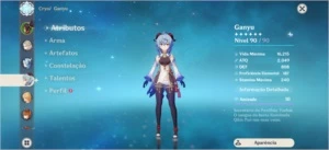 Ar 57, Hu tao c1, Eula e Canção dos pinhos, Ganyu - Genshin Impact