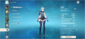 Ar 57, Hu tao c1, Eula e Canção dos pinhos, Ganyu - Genshin Impact