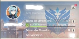 Ar 57, Hu tao c1, Eula e Canção dos pinhos, Ganyu - Genshin Impact