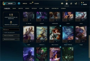 Conta ouro 2 com 25 Champs e 4 Skins + 11 Fragmentos - League of Legends LOL