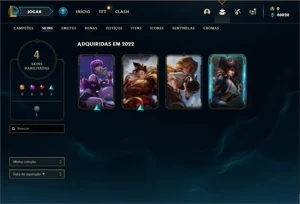 Conta ouro 2 com 25 Champs e 4 Skins + 11 Fragmentos - League of Legends LOL