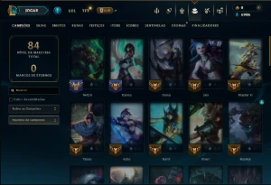 Ouro 2 com 55 Champs e 6 Skins - League of Legends LOL