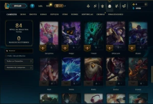 Ouro 2 com 55 Champs e 6 Skins - League of Legends LOL