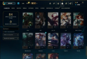 Ouro 2 com 55 Champs e 6 Skins - League of Legends LOL