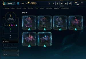 Ouro 2 com 55 Champs e 6 Skins - League of Legends LOL