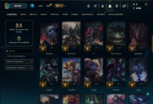 Ouro 2 com 55 Champs e 6 Skins - League of Legends LOL