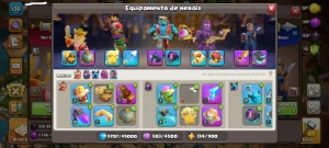 Cv15 Lendário raro - 1170 Gemas - 9 Equipamentos Épicos - Clash of Clans