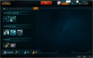 CONTA DE LEAGUE OF LEGENDS BORDA DIAMANTE 65 champ - 44 skin LOL