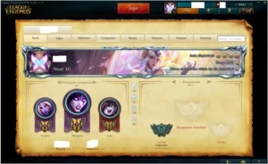 CONTA DE LEAGUE OF LEGENDS BORDA DIAMANTE 65 champ - 44 skin LOL