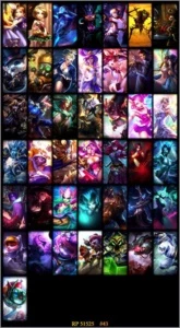 CONTA DE LEAGUE OF LEGENDS BORDA DIAMANTE 65 champ - 44 skin LOL