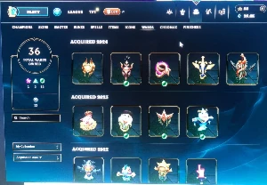 Conta lv 306 com 206 skins. Desde 2014